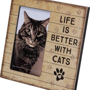 Life is Better With Cats Square Photo Frame